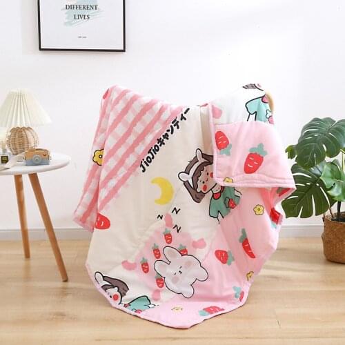Childrens summer cool quilt for baby siesta quilt, air-conditioned quilt, breathable newborn quilt, super soft printing blanket