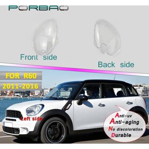 For lampshade MINI Coope R60 11-16 Headlight Headlamp Clear Shell plexiglass Headlight Transparent Lens Cover Replaced DIY