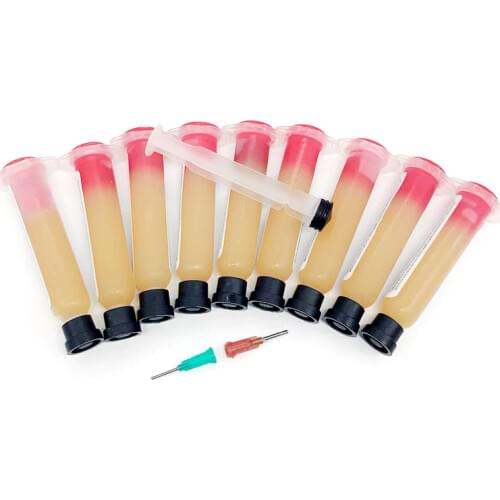 Needle Shaped 10cc RMA-223 PCB PGA BGA SMD With Flexible Tip Syringe Solder Paste Flux Grease Repair Solde