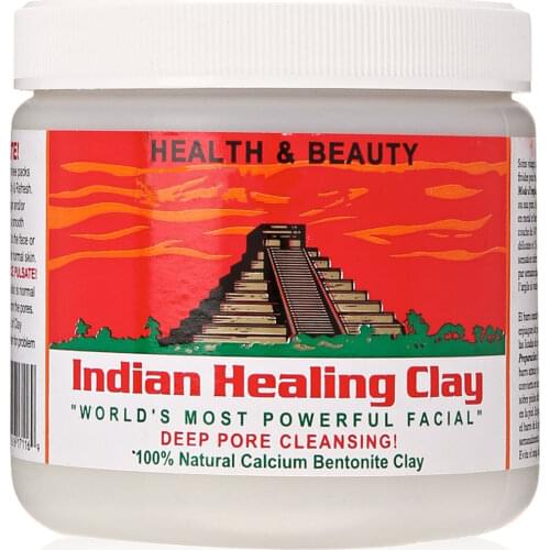 Indian Healing Clay Face Mask (0.8 Pound) Skin Care Deep Cleansing Blackhead Remover Facial Mask Moisturizing Whitening
