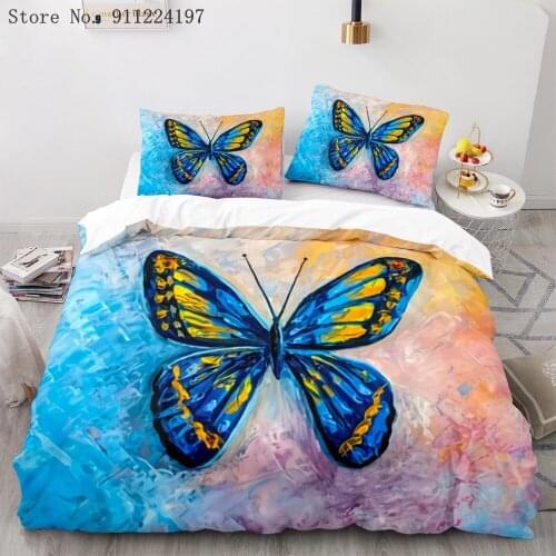 Dream Butterfly Duvet Cover Set Fluorescence Bedding Set Boys Girls Bedspreads Comforters Luxury Beautiful Quilt Covers