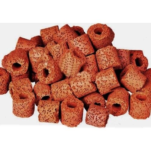 420g Red Ceramic Rings Bio Porous Filter Media Aquarium pond filter Fish Tank Nitrifying Bacteria Biocycle Material with Bag