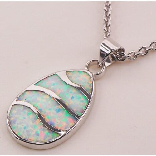White Fire Opal 925 Sterling Silver Fashion Jewelry Pendant P106