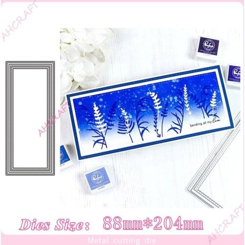 Slim Stitched Rectangle frame Metal Cutting Dies for diy Scrapbooking Photo Album Decorative Embossing PaperCard Crafts Die 2020