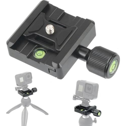 SLR Quick Release Plate Mount Clamp Adapter Kit with Level for Arca Swiss DSLR Cameras Tripod Ball Head Clip QR Board Bracket