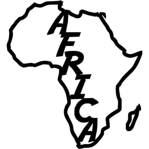 Beautiful Shape Map of Africa Car Sticker for Wall Truck SUV Motorcycles Laptop Kayak Car Decor Reflective Vinyl Decal
