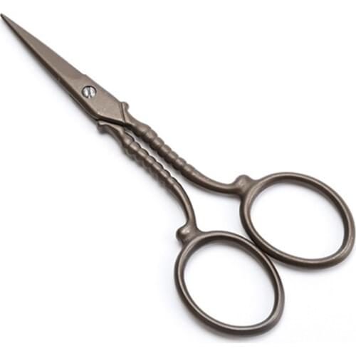 15cm Retro small cut hair scissors make up nose trimmer cutting barber makas eyebrow daily scissor shears hairdressing scissors