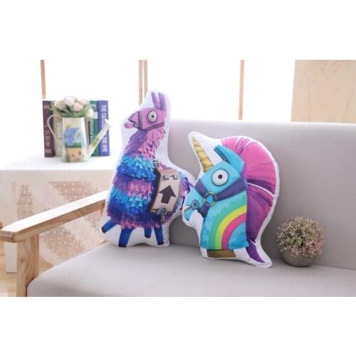 Fortnite Pillow Plush Toys Unicorn Rainbow Horse Double-sided Printing Pillows Decor Home Fortnight Anime Plushie Figure