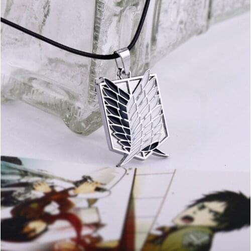 24 Pcs/Lot Titan Scout Legion Liberty Wings Pendant Shingeki Kyojin Survey Cosplay Titans Jewelry Bulk Wholesale