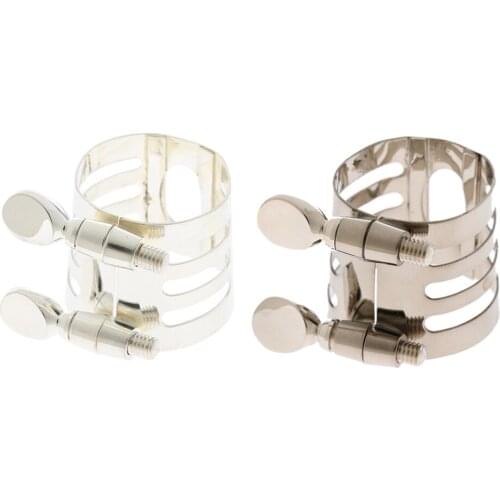 Durable DIY Metal Mouthpiece Clamp Ligature Clip for Alto Saxophone Sax Replacement Part