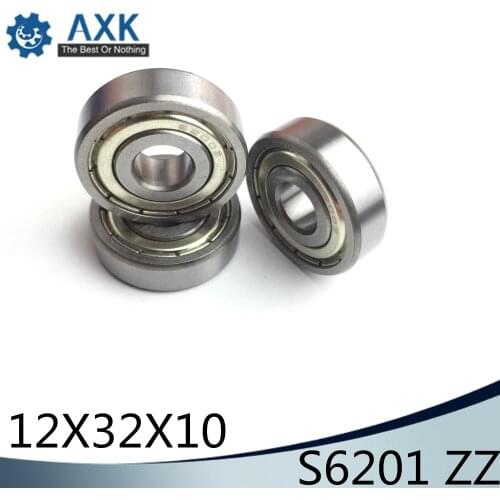 S6201ZZ Bearing 12*32*10 mm ( 10PCS ) ABEC-1 S6201 Z ZZ S 6201 440C Stainless Steel S6201Z Ball Bearings