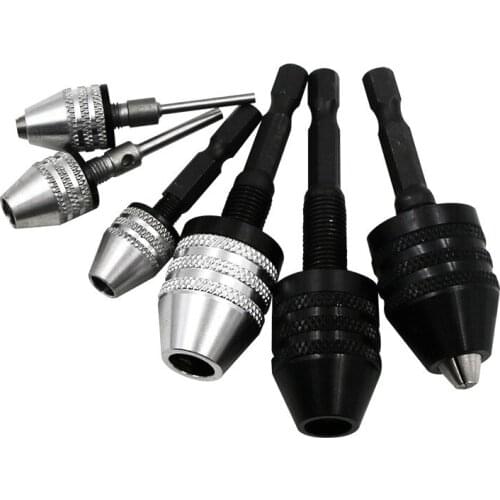 Hex shank three-jaw drill Chuck Clamp 0.3-4mm Electric Motor Shaft Mini Chuck Fixture1/4 ''universal electric mill chuck Adapter