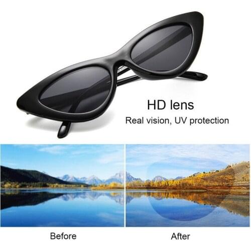 Fashion Women Eye Glasses Ladies Vintage Retro Small Female Cute Trending Luxury Sunglasses UV Shade Zonnebril Dames