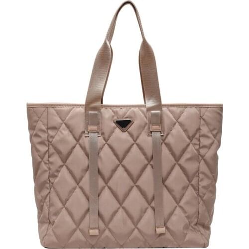 Lady Brand Designer Quilting Seam Tote Shopping Bag Autumn Winter Large Capacity Shoulder Bag High Quality Nylon Handbags