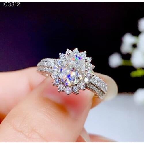 2020 new crackling moissanite gemstone ring for women jewelry engagement ring for wedding 925 silver ring birthday gift love