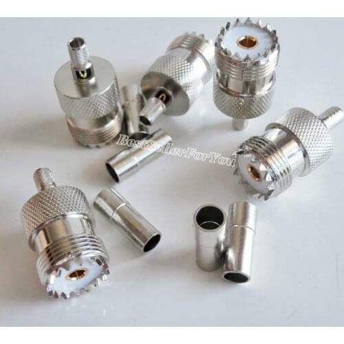 1Piece UHF SO-239 Female SO239 SO-239 Window Crimp RG58 RG142 LMR195 RG400 RF Connector