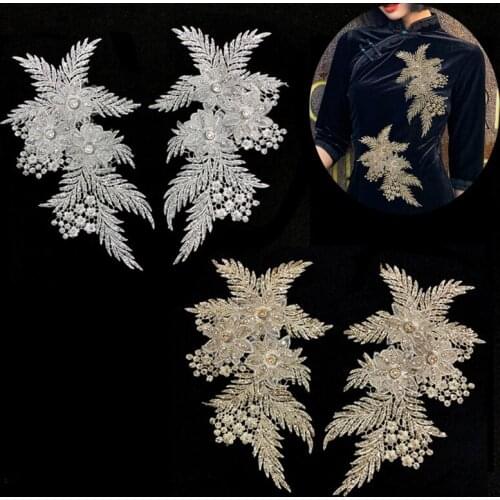 10 pairs parches Flower Glitter Patch Sew On Sequined Patches For Clothing Dress Jeans Jacket Patchwork Appliques Biker Badge