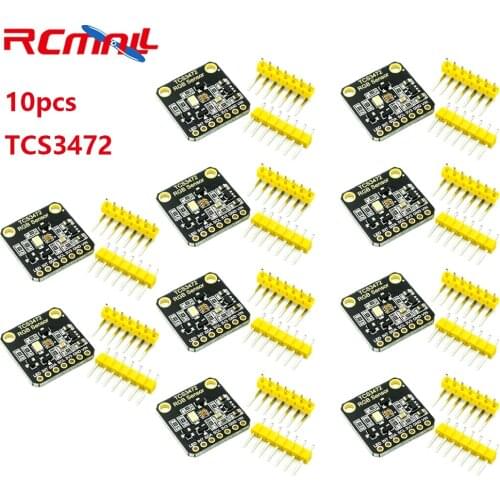 10Pcs TCS34725 TCS3472 Color Sensor RGB Sensor Recognition Module Diy Kit Electronic PCB Board RGB IIC For Arduino STM32