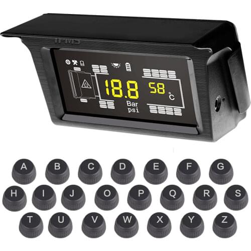 188Psi External sensor 6-8-10-12-14-16-18-26 wheels Tire Pressure Monitoring system solar power Trailer bus truck TPMS