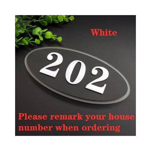 10x20cm Acrylic number stickers custom home hotel room private room classroom door number identification home number sign