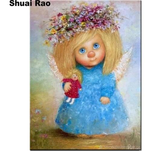 5d diamond painting Russia Angel full drill square round diamond embroidery cartoon cute girl diamond mosaic baby room decor