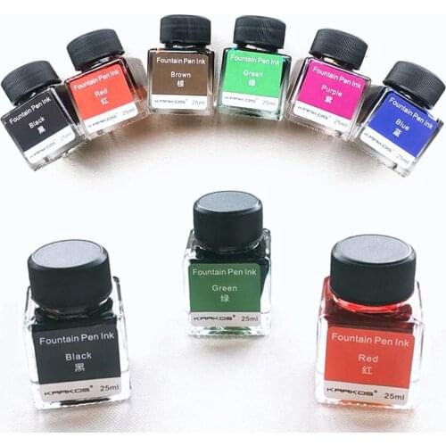 25ml 6 Colors Non-Carbon Glitter Calligraphy Painting Drawing Fountain Pen Ink