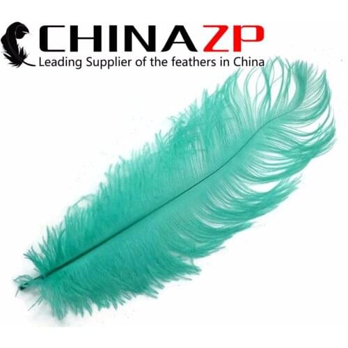 CHINAZP Factory Size 45~50cm(18~20inch) Wholesale 50pcs/lot Dyed Aqua Green Huge Ostrich Feathers Centerpieces