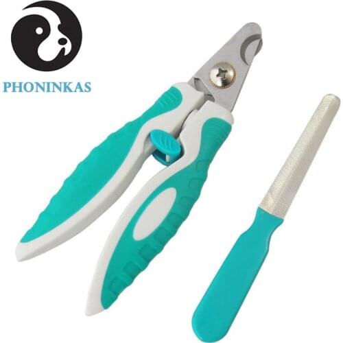 2pcs/set Pet Nail Clipper Scissors and Clean File Dog Cat Nail Toe Claw Clippers Scissors Trimmer Grooming Tools Pet Supplies