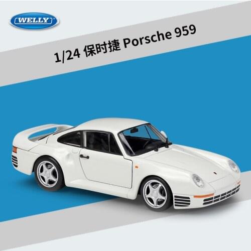 WELLY 1:24 Porsche 959 Sports Car Alloy Car Model Machine Simulation Collection Toy Kids Vehicle Gift Collection