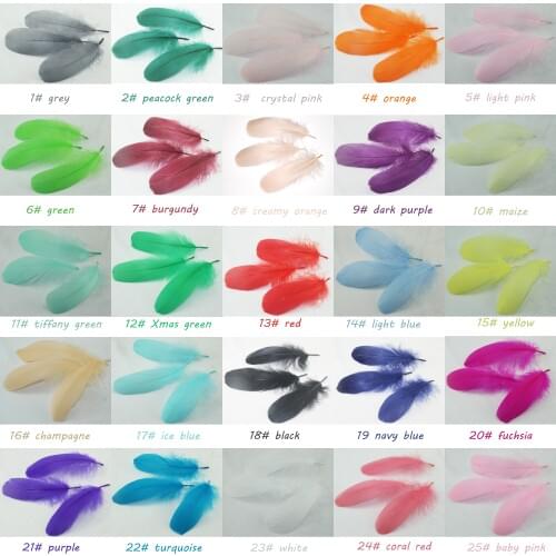 50pcs high quality feather 13-20cm multicolor 100pcs natural goose feather 6-8inches DIY dream catcher home decoration