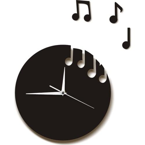Floating Music Notes Wall Clock Modern Design Music Notes Flew Away Wall Watch Rock n Roll Home Decor Music Lover Gift