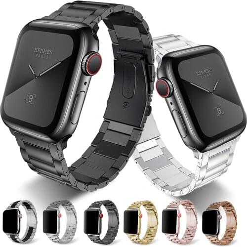 Stainless Steel For Apple Watch Band 42mm 38mm Series 6 5 4 3 2 1 Replacement For iWatch Strap Metal Belt watchband 44mm 40mm