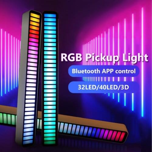 2021 LED Music Sound Control Night Light 3D RGB Lamp DJ disco light APP Control Built-in battery For Party/Car Decorate LED Lamp