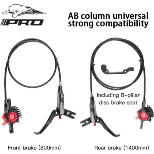 IIIPRO Bicycle Brake MTB Brake Hydraulic Disc Brake Calipers Front Rear 800mm/1400mm Bicycle Oil Pressure Disc Brake Set