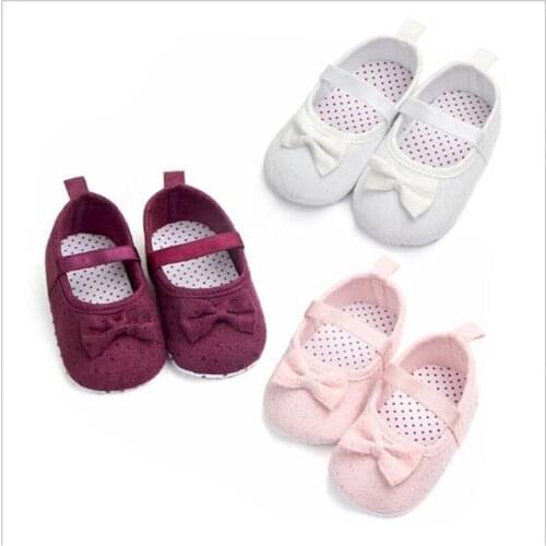 Lovely Bowknot Baby Shoes Infant Soft Sole Crib Shoes Girls Princess Shoes