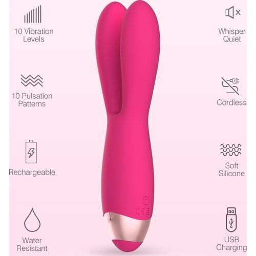 Rabbit Ears Vibrator 10 Speeds Sex Toys for Woman Clit Vibrator Female Clitoral Vibrators Masturbator Shocker Sex Products Adult