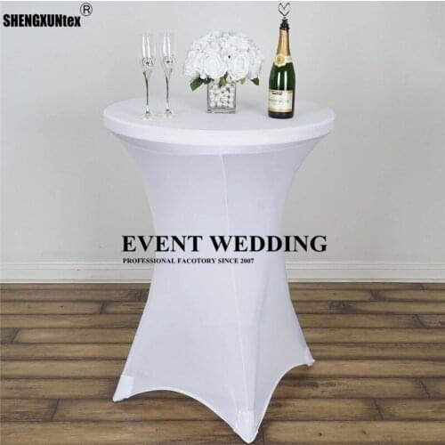 High Thick Stretch Lycra Spandex Cocktail Table Cover Wedding Table Cloth For Event Banquet Decoration
