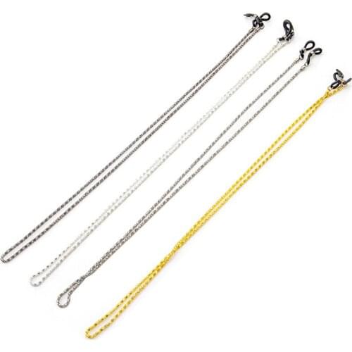 Women Men Sunglasse Link Chain Golden Silver Color Necklace Eyeglasses Reading Glasses Chain Cord Holder Anti-skid Wholesale