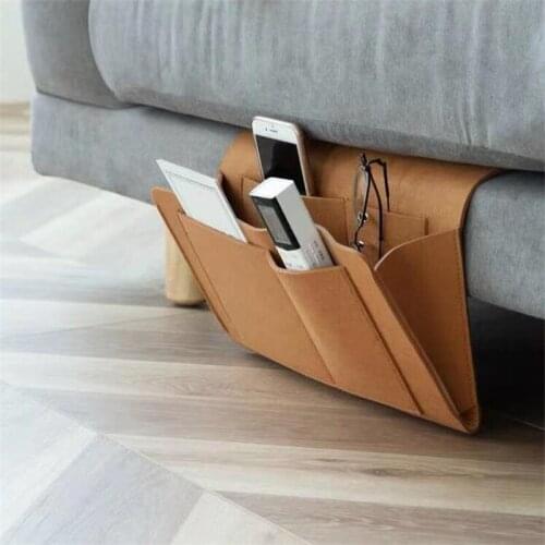 1 pc Bedside Storage Organizer Hanging Caddy Bed Holder Pockets Bed Pocket Sofa Organizer Pockets Book Felt Bed Holder Pockets