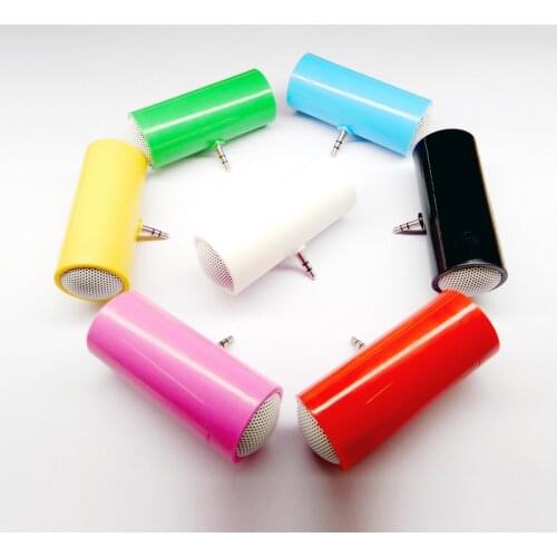 3.5mm Portable Mini Cylindrical Small Speaker Colorful jack Mobile Phone Speaker For Iphone Samsung Huawei Phones Ipad Tablet