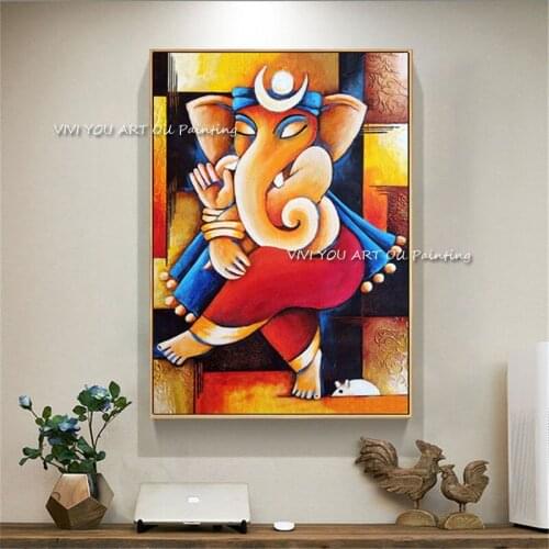 Abstract Africa Style Canvas Oil Painting Colorful Portrait Large Size 100% Handmade Wall Art for Living Room Home Decor Cuadros