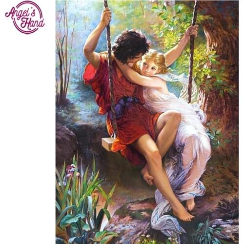 Full square diamond 5D DIY diamond embroidery Garden couple diamond painting Cross Stitch Rhinestone mosaic decoration CX