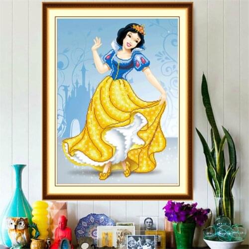 Disney Diamond Painting Snow White Acrylic Diamond Stickers Childrens Handmade DIY Room Decoration Wall Stickers