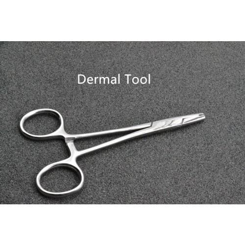 Free Shippment Sterile Surgical Steel Dermal Anchor Holding Tube Tool Plier Dermal Disc Forcep Professional Body Piercing Tool