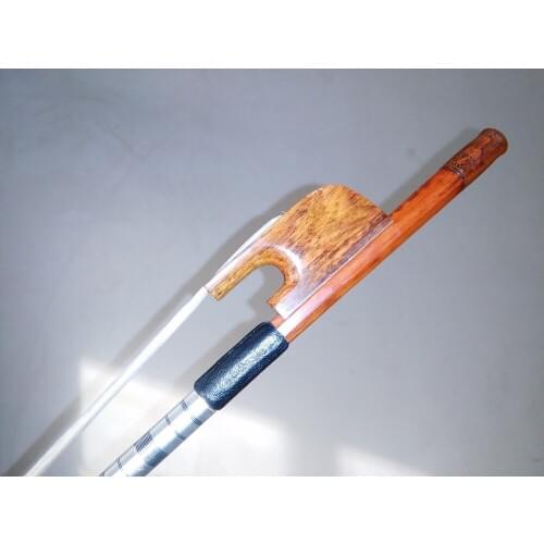 One Piece New Baroque Double Bass Bow 3/4 Snake wood Bow and Frog white hair