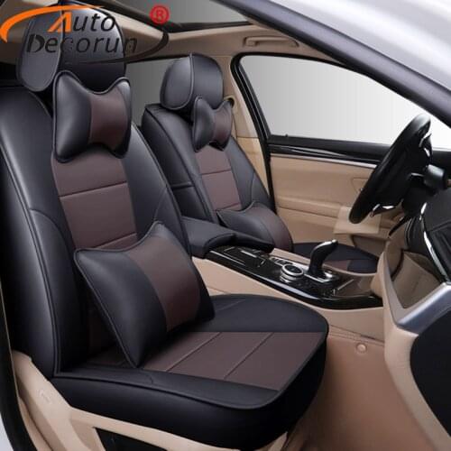 AutoDecorun Custom Genuine Leather Seat Covers for Volvo XC70 Accessories Seat Cover for Cars Seats Protectors Styling 2007-2011