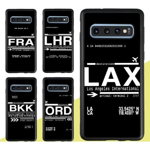 Funny Airport Code Case For Samsung Galaxy S20 Plus S9 S10 Note 20 Ultra A50 A70 A51 A71 A21S A20e A31 M31 M21