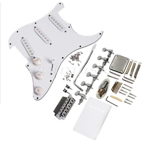 Electric Guitar Complete Loaded Pickguard 3Ply Material Pearl Back Plate Tremolo Cover Scratch Plate