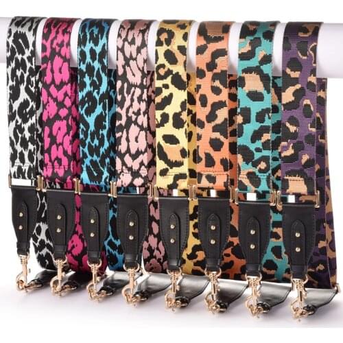 Leopard Bag Strap Women Handbag Belt Shoulder Messenger Crossbody Bag Wide Strap Replacement Strap Bag Adjustable Belt For Bag