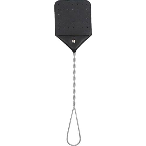 Insect Fly Swatter Racket Washable Pest Control Leather Handheld Bug Zapper Portable Mosquitos Swat With Extended Handle right